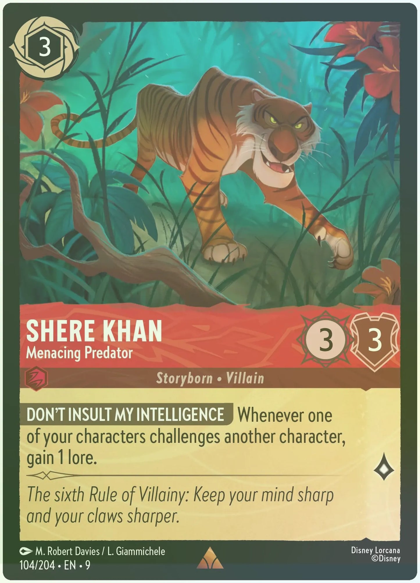 Shere Khan - Menacing Predator Foil