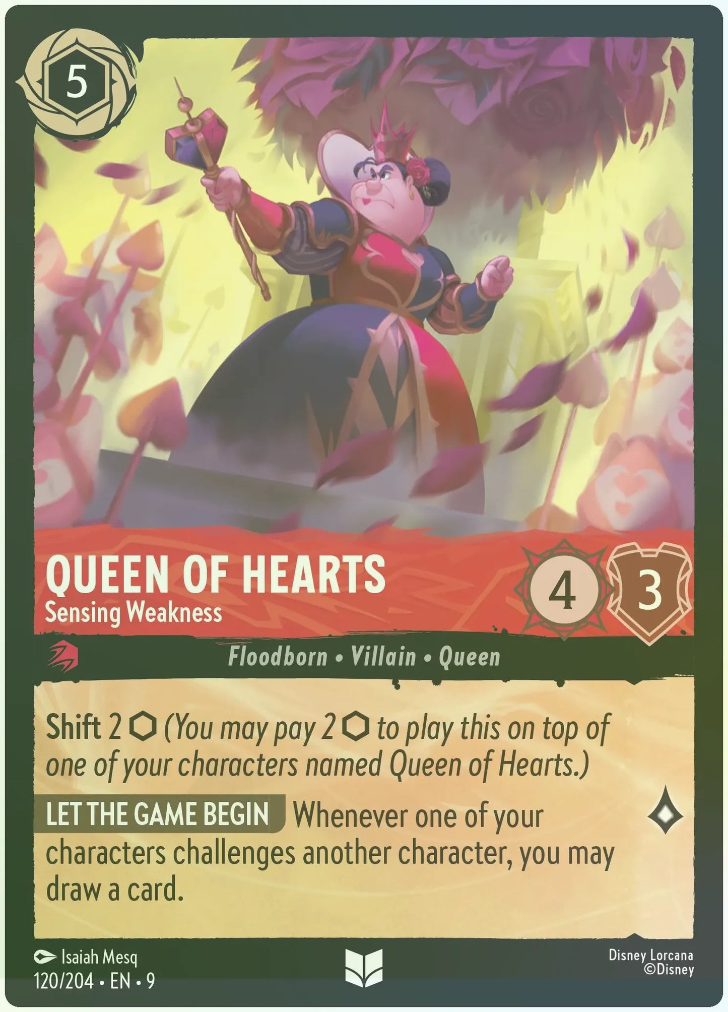 Queen of Hearts - Sensing Weakness Foil