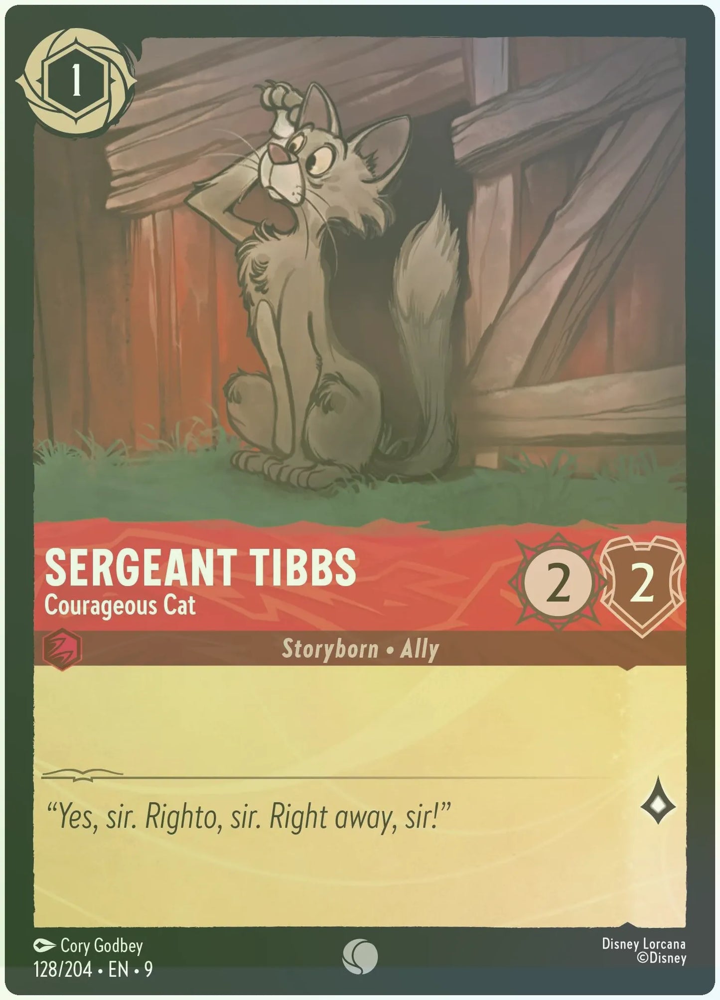 Sergeant Tibbs - Courageous Cat Foil